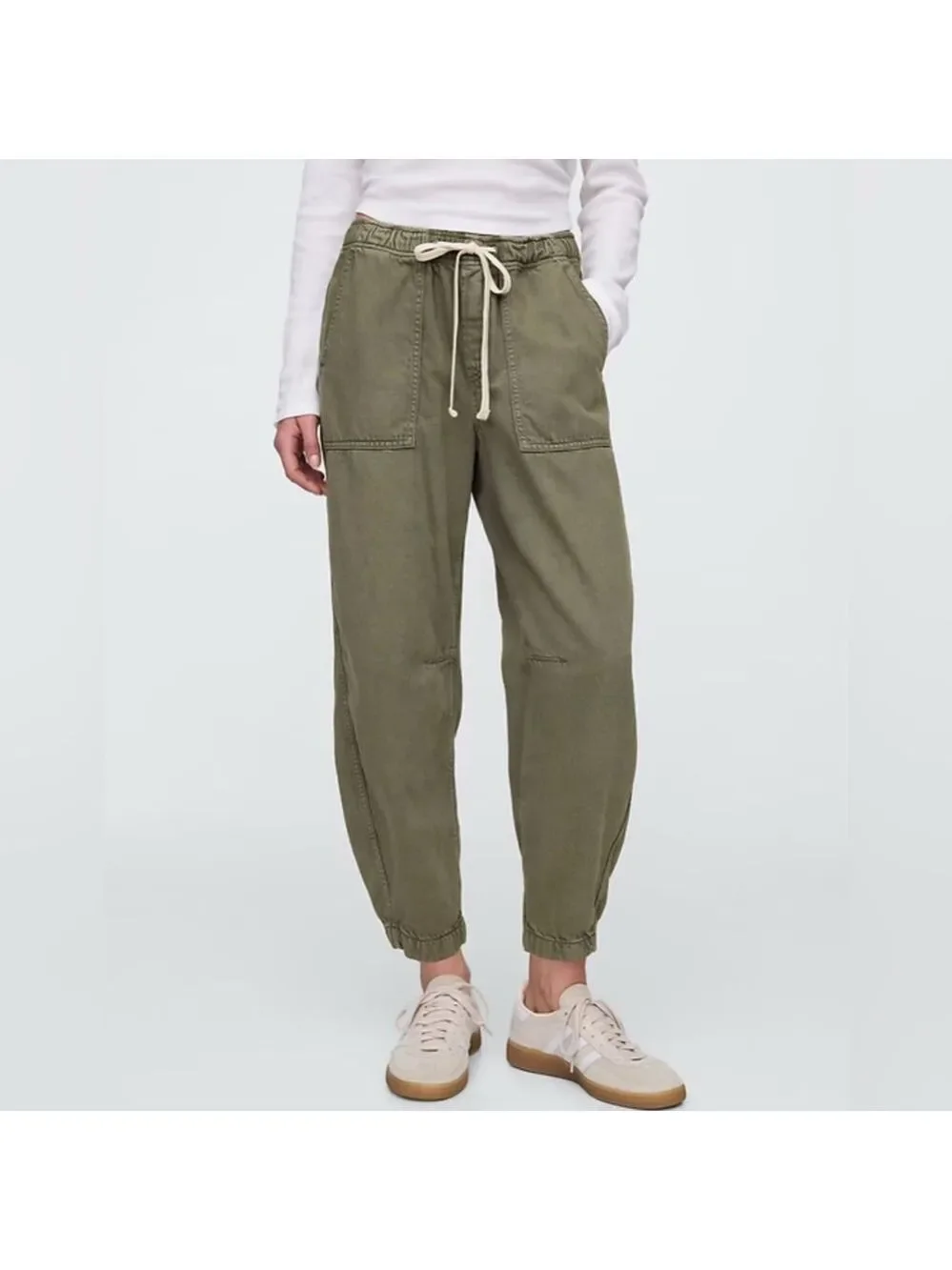 Gap Baggy Beachy MidRise Super-Soft Pull-On Barrel Jeans NWT Medium - Picture 4 of 9